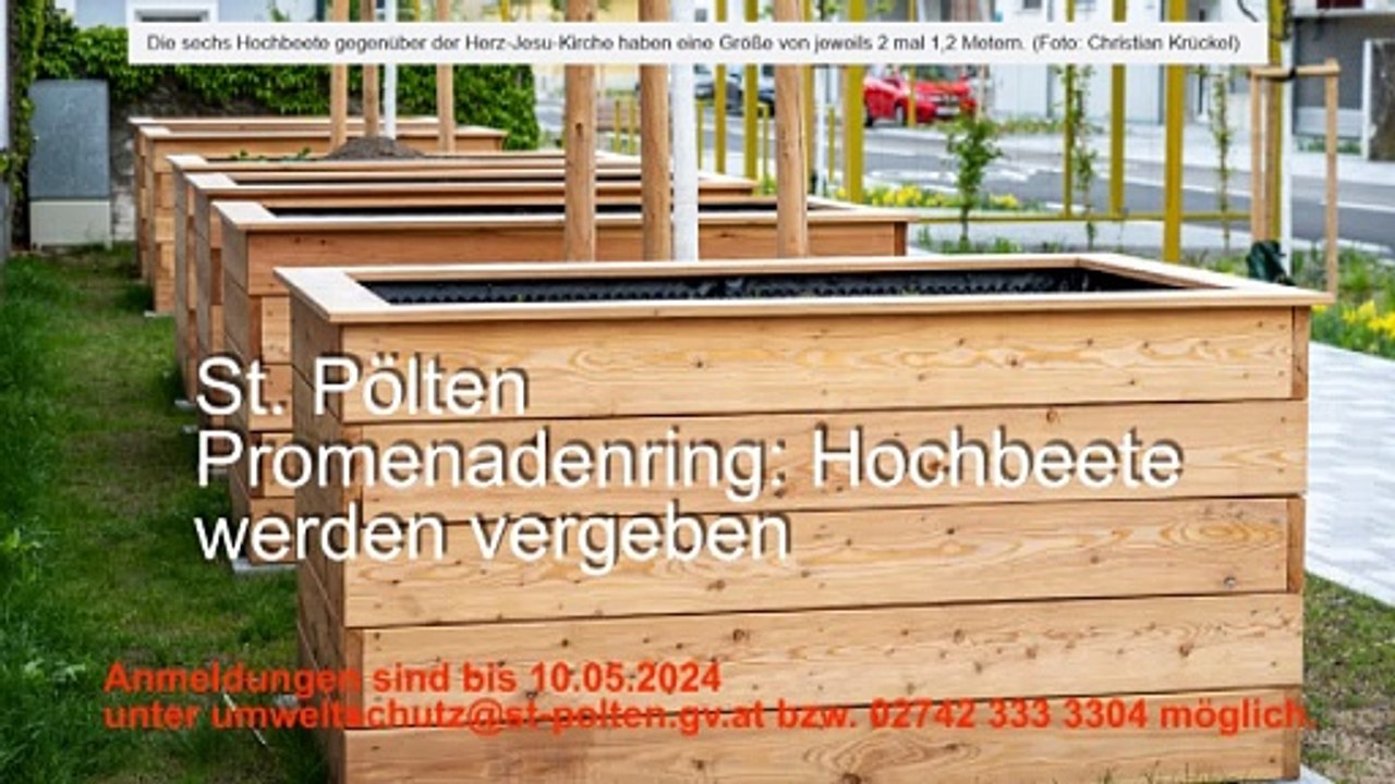 PODCAST St. Pölten - Promenadenring  Hochbeete werden vergeben