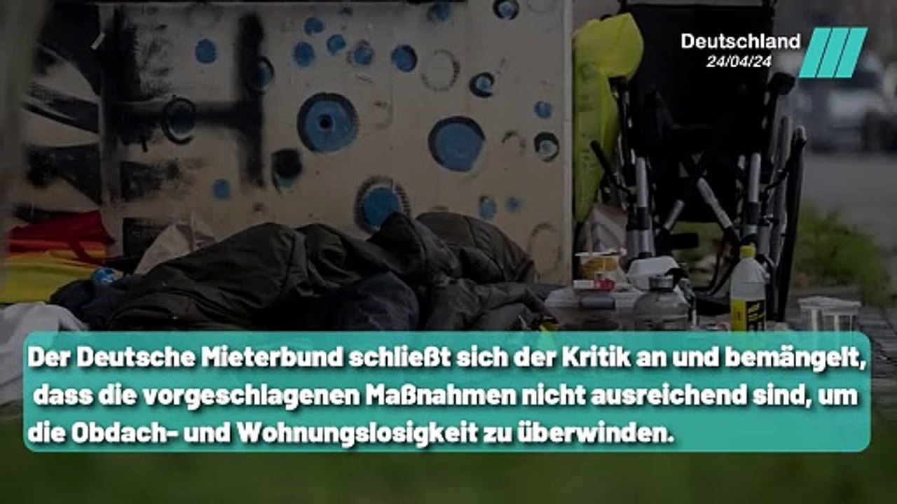 Kritik an Regierungsplänen: Wohnungslosigkeit bleibt ein Problem
