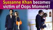 Hrithik Roshan's ex-wife Sussanne Khan narrowly Escapes Wardrobe Malfunction