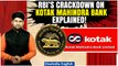 Kotak Mahindra Bank Faces RBI Ban on Online Customer Acquisition, Credit Cards| Oneindia News