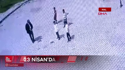 Malatya'da dron operatörü, 23 Nisan kutlamalarında öğrenciyi tekmeledi