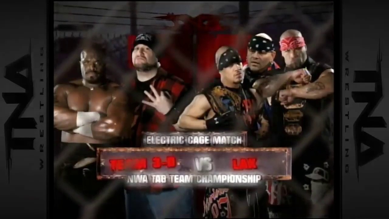 TNA Lockdown 2007 - Team 3D vs LAX (Electrified Six Sides Of Steel ...