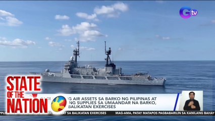 Paglapag ng air assets sa barko ng Pilipinas at pagdadala ng supplies sa umaandar na barko, sinanay sa Balikatan Exercises | SONA
