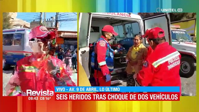 Choque entre un micro y un taxi deja al menos seis heridos en Cochabamba