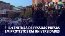 Centenas de pessoas presas em protestos em universidades nos EUA