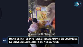 Manifestantes pro Palestina acampan en Columbia, la universidad elitista de Nueva York