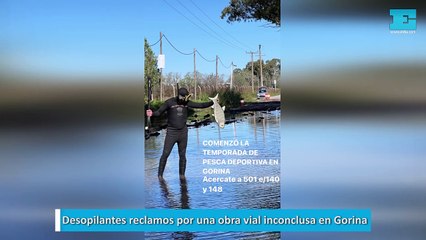 Desopilantes reclamos por una obra vial inconclusa en Gorina