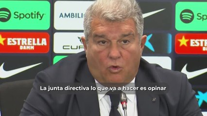 Laporta aprovecha para cargar contra el CTA y la RFEF por lo ocurrido en el Bernabéu