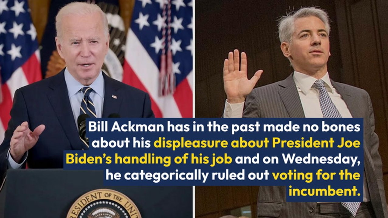 Bill Ackman Says 'Not Voting For Biden,' Slams President For Inaction On American Hostage Issue: 'Too Focused On Other Talking Points…To Get Re-elected'