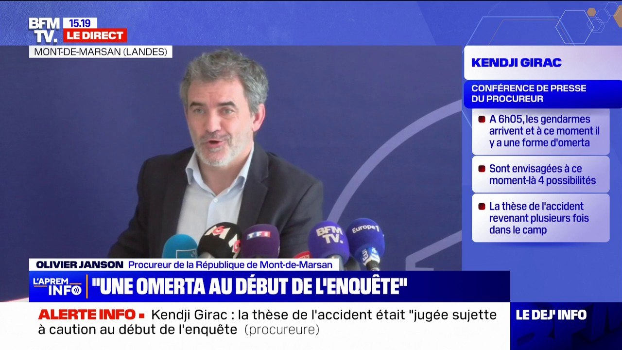 "C'est un trajet miraculeux": le procureur de Mont-de-Marsan, Olivier Janson, décrit la trajectoire de la balle qui n'a touché aucun organe vital de Kendji Girac