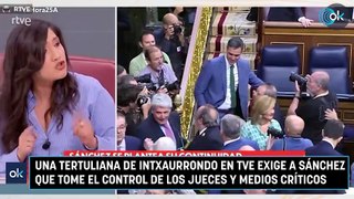 Una tertuliana de Intxaurrondo en TVE exige a Sánchez que tome el control de los jueces y medios críticos