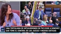 Una tertuliana de Intxaurrondo en TVE exige a Sánchez que tome el control de los jueces y medios críticos