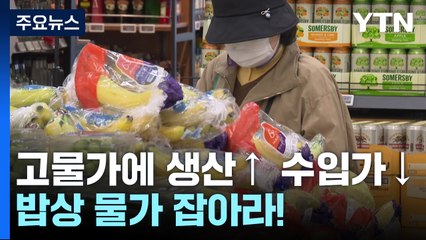 생산 늘리고 수입가 낮추고...밥상 물가 잡아라! / YTN
