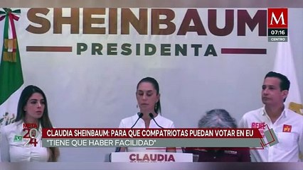 "El INE pone trabas": Claudia Sheinbaum sobre el voto en el extranjero