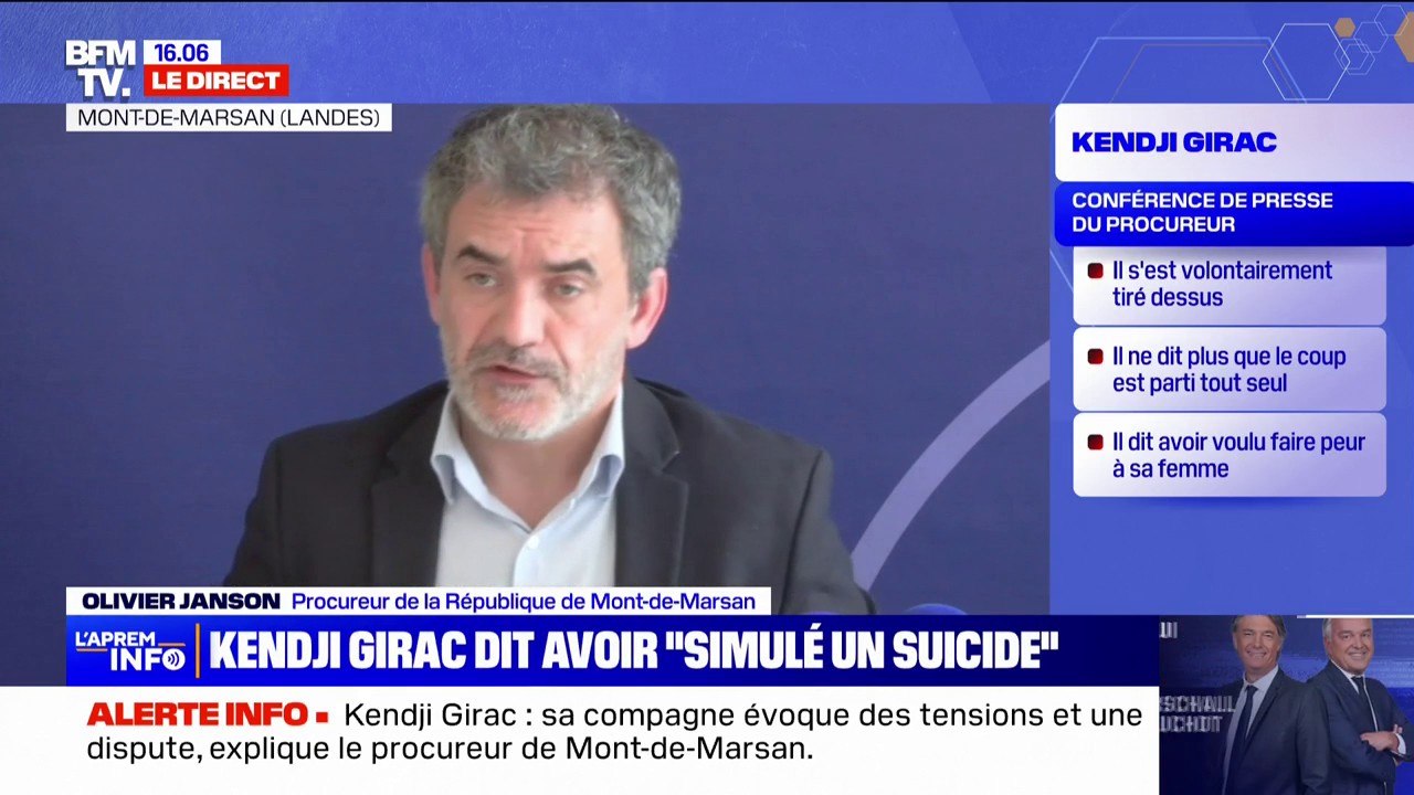 Kendji Girac: le chanteur "ne prétend plus qu'il [a] acheté [l'arme] dans une brocante, mais le 18 avril", selon le procureur