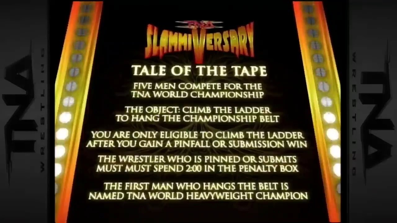 TNA Slammiversary 2007 - Kurt Angle vs AJ Styles vs Christian Cage vs Chris Harris vs Samoa Joe (King Of The Mountain Match, TNA World Heavyweight Championship)