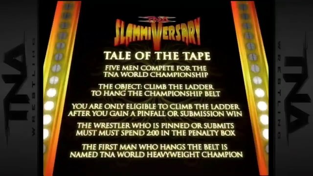 TNA Slammiversary 2007 - Kurt Angle vs AJ Styles vs Christian Cage vs Chris Harris vs Samoa Joe (King Of The Mountain Match, TNA World Heavyweight Championship)