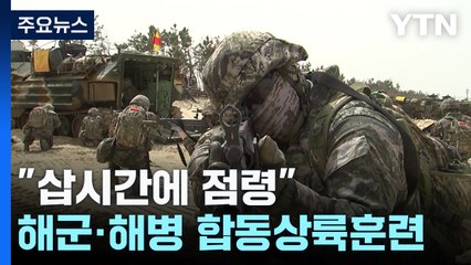 "삽시간에 점령"...합동 상륙 훈련 '결정적 행동' 전개 / YTN