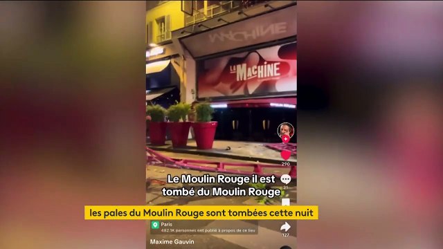 Les ailes du Moulin Rouge se sont effondrées cette nuit