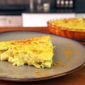 Quiche minceur sans pâte aux poireaux carré