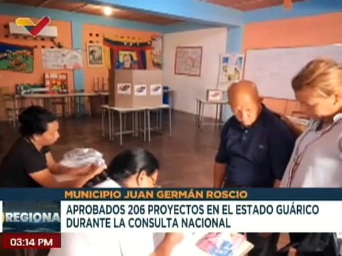 Más de mil 400 proyectos fueron aprobados en la Consulta Popular Nacional 2024 en el edo. Guárico