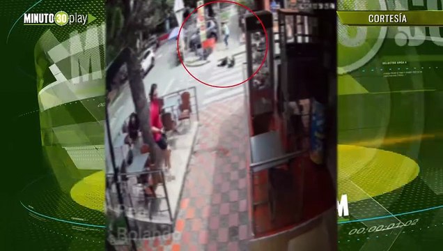 Muy principiantes Así fue el momento exacto en el que le dan bala a fleteros en Belén, Medellín