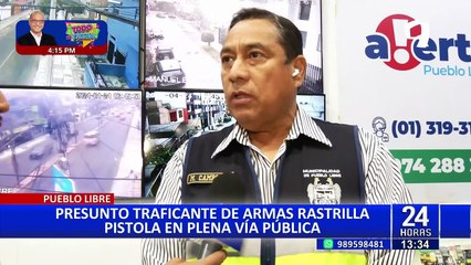 Pueblo Libre: detienen a sujeto que habría intentado vender arma de fuego en plena vía pública