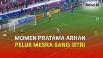 Jadi Penentu Timnas Indonesia U-23 ke Semifinal Piala Asia, Pratama Arhan Peluk Mesra sang Istri