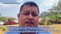 Oídos sordos de Transporte público en Acayucan a problema de sitios clandestino