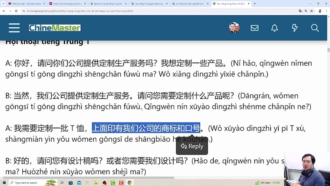 Học tiếng Trung Ngõ 250 Nguyễn Xiển Hạ Đình Quận Thanh Xuân Bài 13