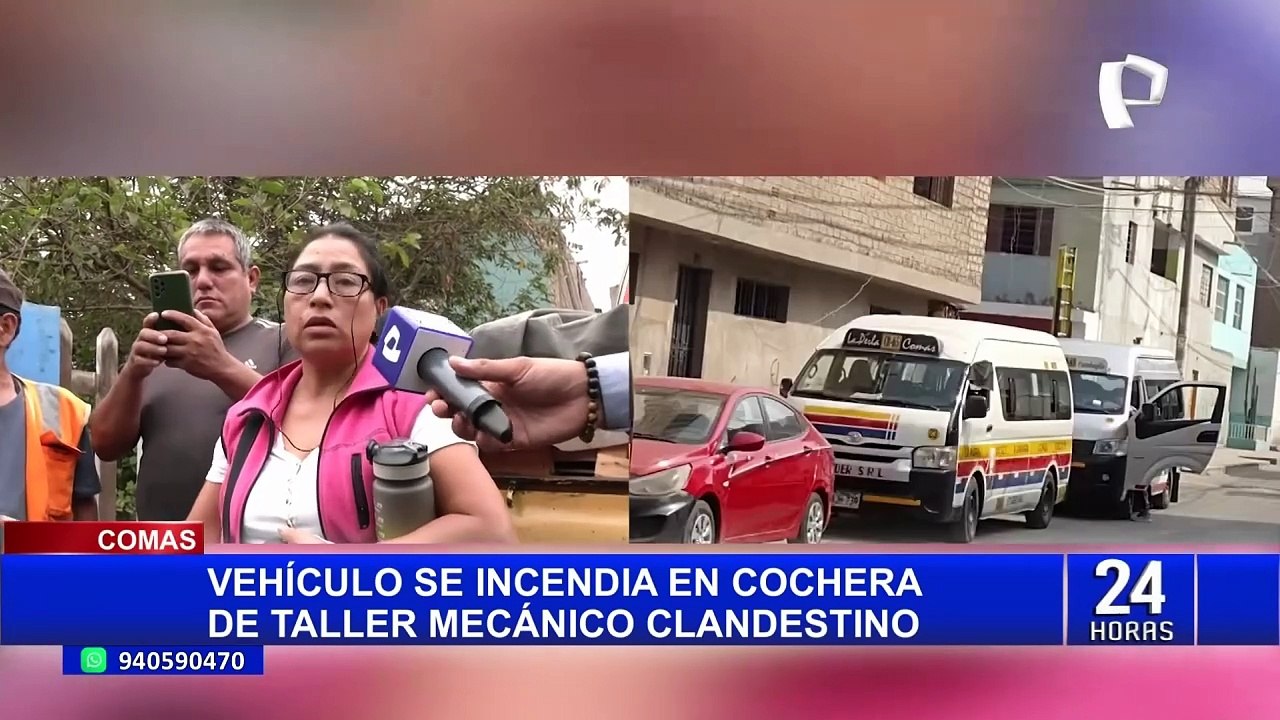 Comas: clausura temporalmente taller mecánico donde se incendió un automóvil