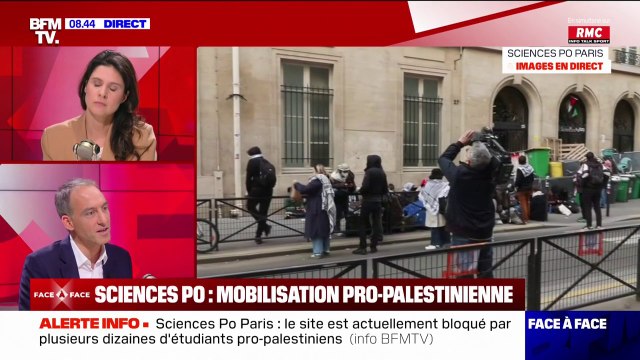 Mobilisation pro-palestinienne à Sciences Po Paris: La direction a le droit de décider d'évacuer , affirme Raphaël Glucksmann