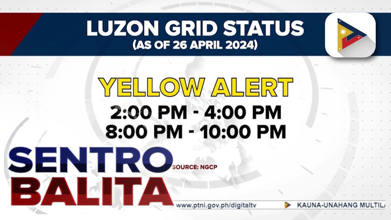 Yellow Alert, ipinatutupad muli sa Luzon grid at Visayas grid