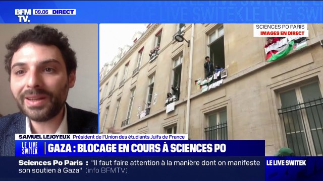 Il y a une volonté d'importer le mouvement des États-Unis : Samuel Lejoyeux (UEJF) réagit à la manifestation pro-palestinienne à Sciences Po