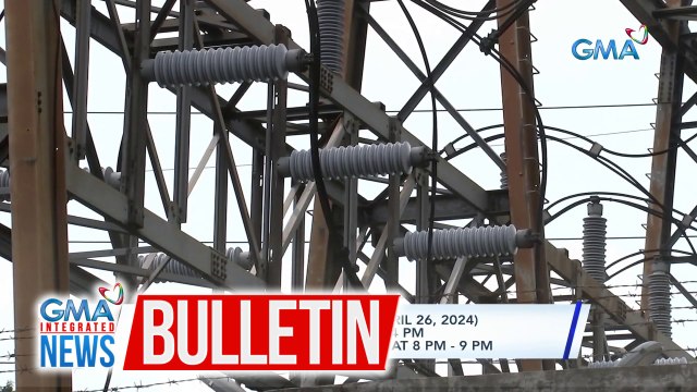 NGCP sa Visayas grid (April 26, 2024) Red Alert:3 pm - 4 PM Yellow Alert: 4 PM - 7 PM at 8 PM - 9 PM | GMA Integrated News Bulletin