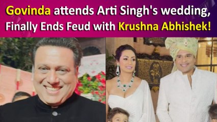 Govinda arrives at niece Arti's wedding, buries conflict with Krushna Abhishek
