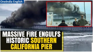 U.S News: Restaurant at end of historic Southern California pier catches fire | Watch | Oneindia