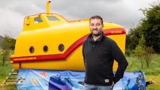 Lifeboat found floating in sea has been transformed into glamping Yellow Submarine