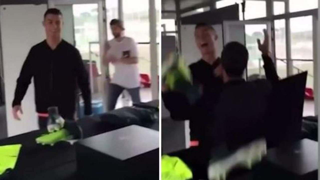 Ronaldo, che spavento! Lo scherzo inaspettato lo fa sobbalzare