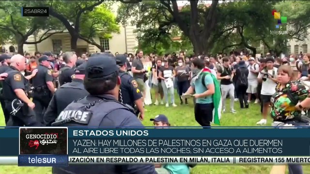 En EE.UU. policías reprimieron manifestaciones a favor de Palestina