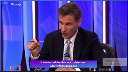 Chris Philp embarrassed on Question Time when he asked if Congo is a different country from Rwanda