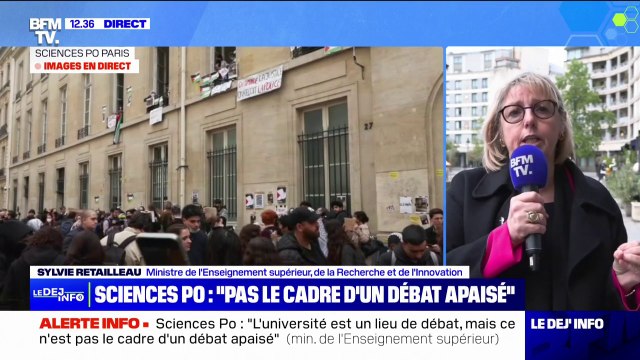 Les lignes rouges ont été franchies : la ministre de l'Enseignement supérieur réagit au blocage de Sciences Po Paris