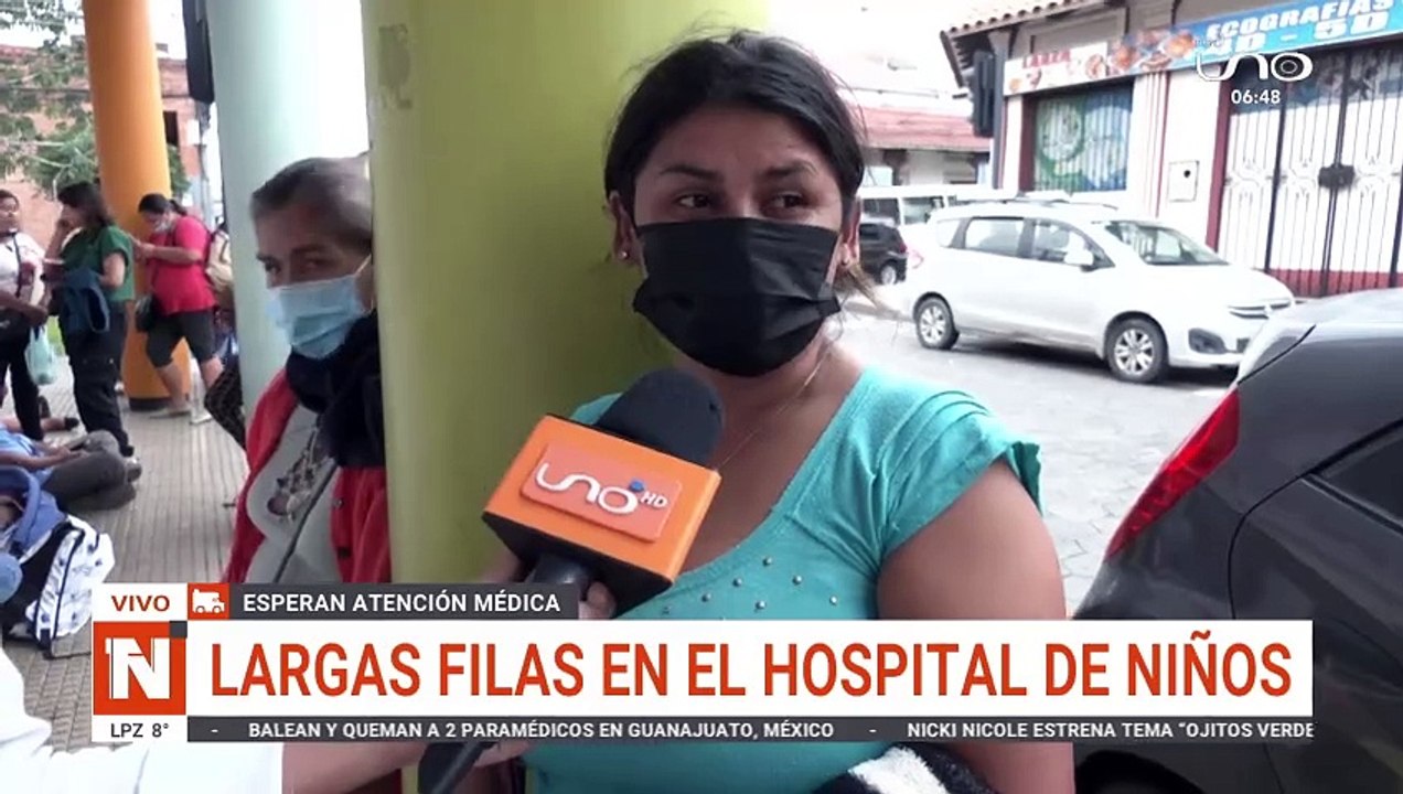 Largas filas en hospitales públicos de Santa Cruz