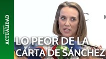Cuca Gamarra dice qué es lo más grave de la carta de Pedro Sánchez