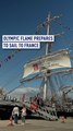 Olympics flame sails to France