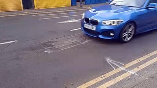 The sound of cars going over the manhole cover in Maidstone