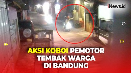Aksi Koboi Pemotor Lepaskan Tembakan ke Warga di Jalanan Bandung