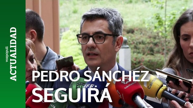 Bolaños: No hay ningún otro escenario que no sea que Sánchez siga siendo presidente el lunes
