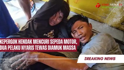 Kepergok Hendak Mencuri sepeda Motor, Dua Pelaku Nyaris Tewas Diamuk Massa
