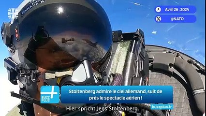 Stoltenberg admire le ciel allemand, suit de près le spectacle aérien !